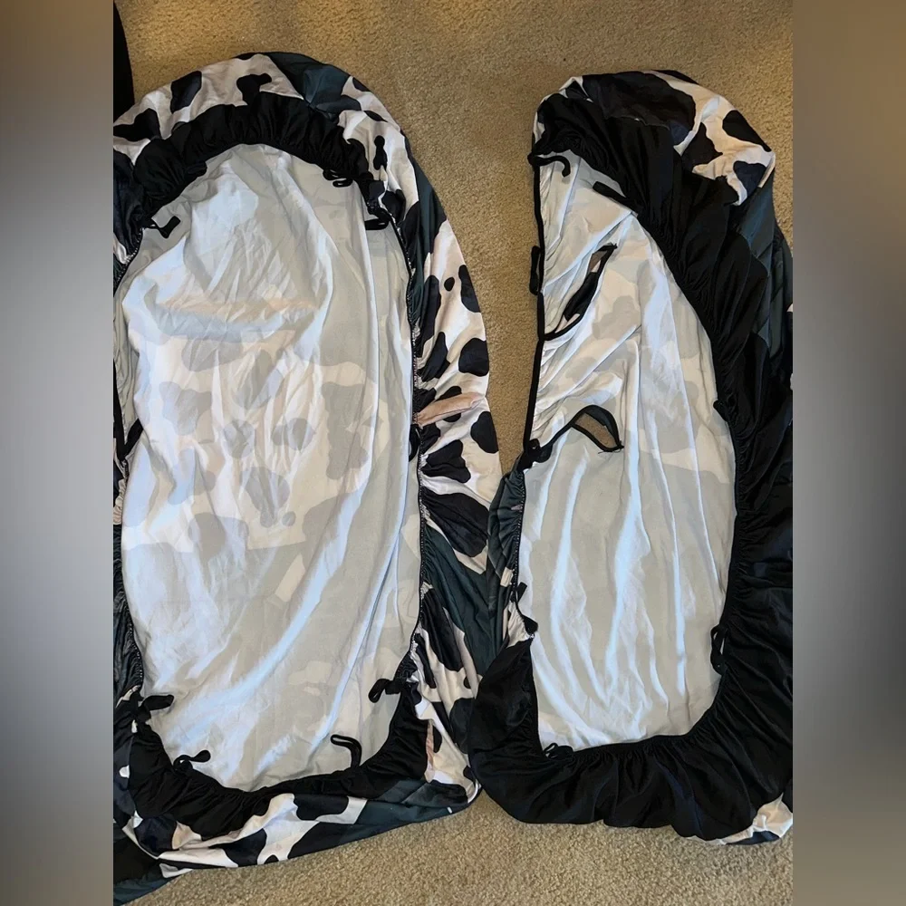 🆕 cow print car interior seat covers